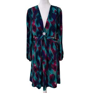 Bold Elements Women Green Long Sleeves Cutout front Dress Size 12 - NWT MSRP $68